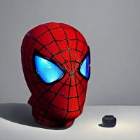 The Amazing Spiderman Mask with Blinking Movable Eyes，With remote control